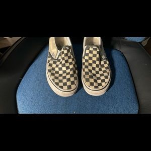 Vans checkered slip ons